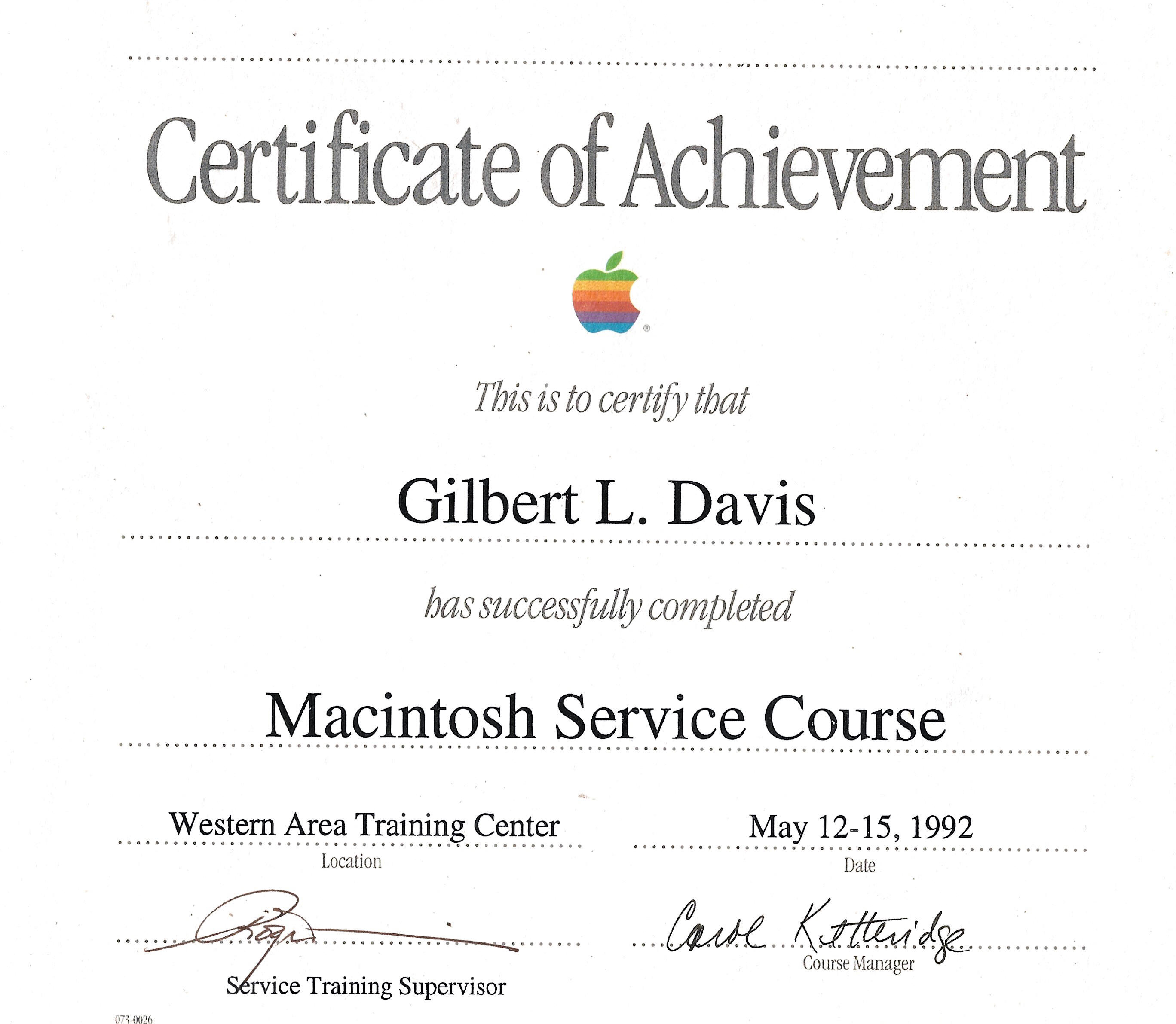 Apple Certification